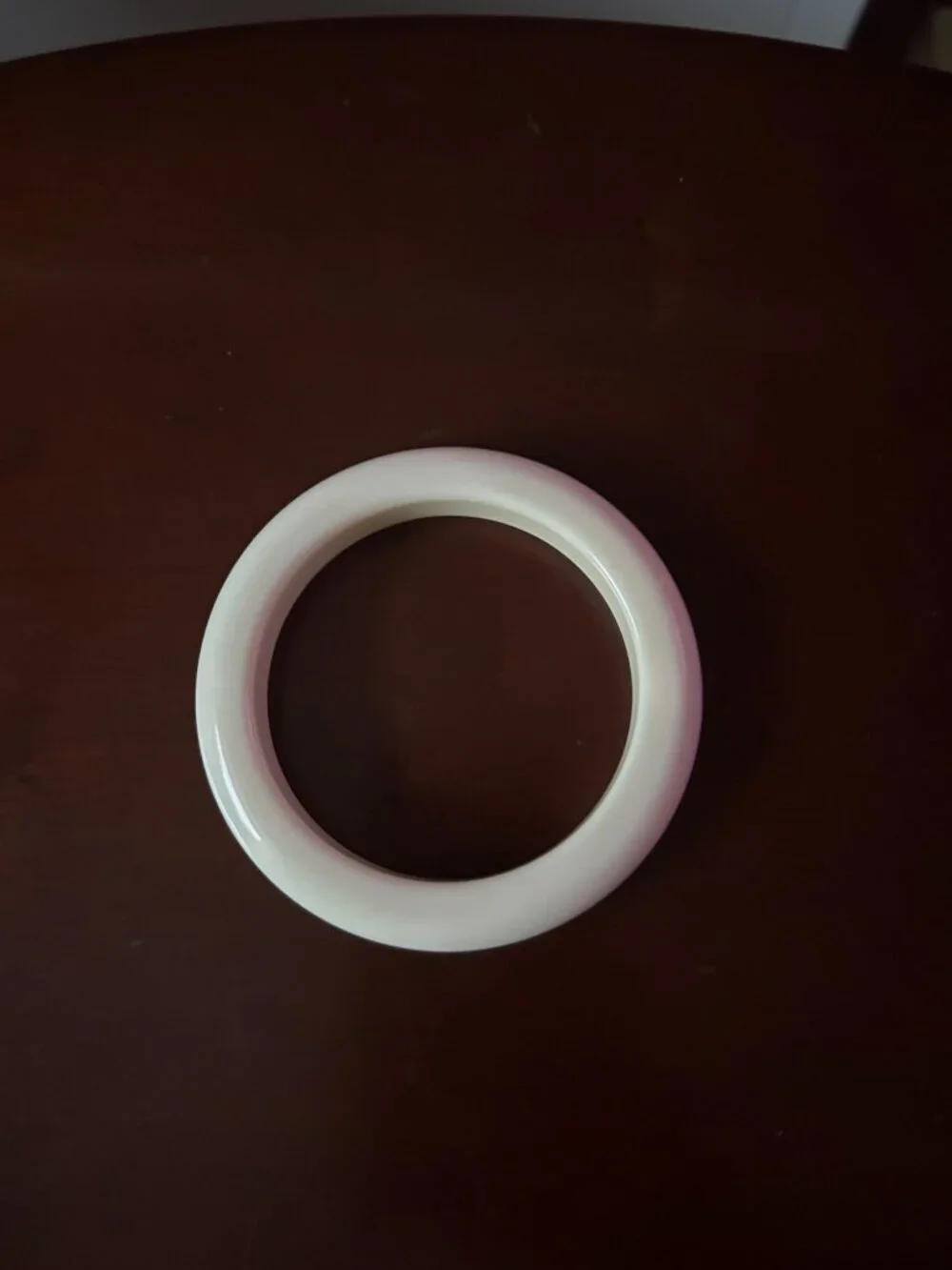 Vintage Creamy Ivory Chunky Bangle Bracelet | Mid Century Off White Lucite Stack
